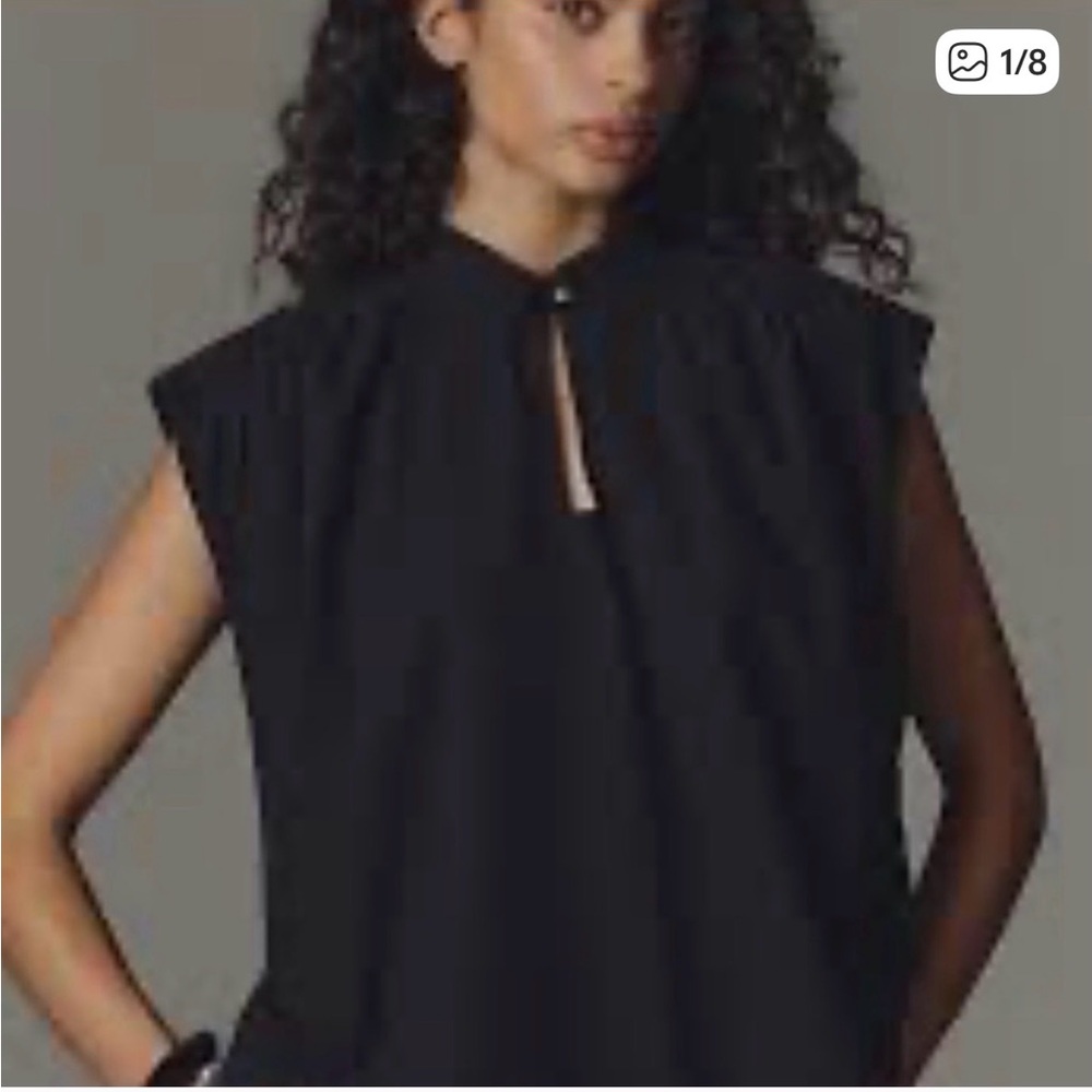 Nation LTD Black Jody Sleeveless Mock-Neck Keyhole Top